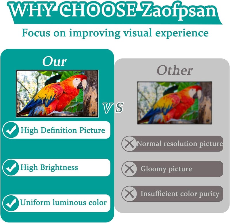 Zaofpsan مصباح بروجكتور بديل V13H010L41 لـ ELPLP41 إبسون باورلايت 260D 77C 78 EX90 S5 S6 EX90 W6,EX21 EX30 EX50 EX70 H283B H283C H285A, EB-X52 EMP-X56 مع السكن - Image 3
